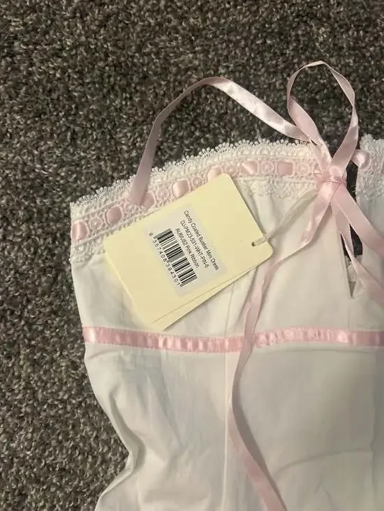 Candy Coated Bustier Mini Dress - Pink Ribbon - Picture 3 of 4